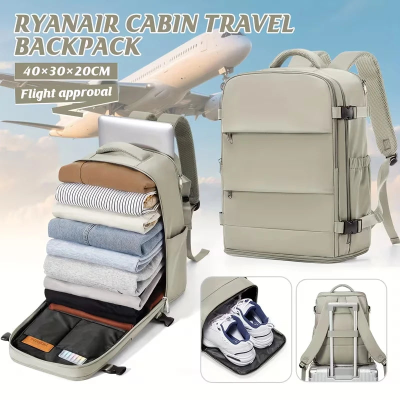 Women & Men Hand Luggage Backpack Business College Laptop Travel Backpack Waterproof Carry on mochila viaje cabina avion 40x20x25