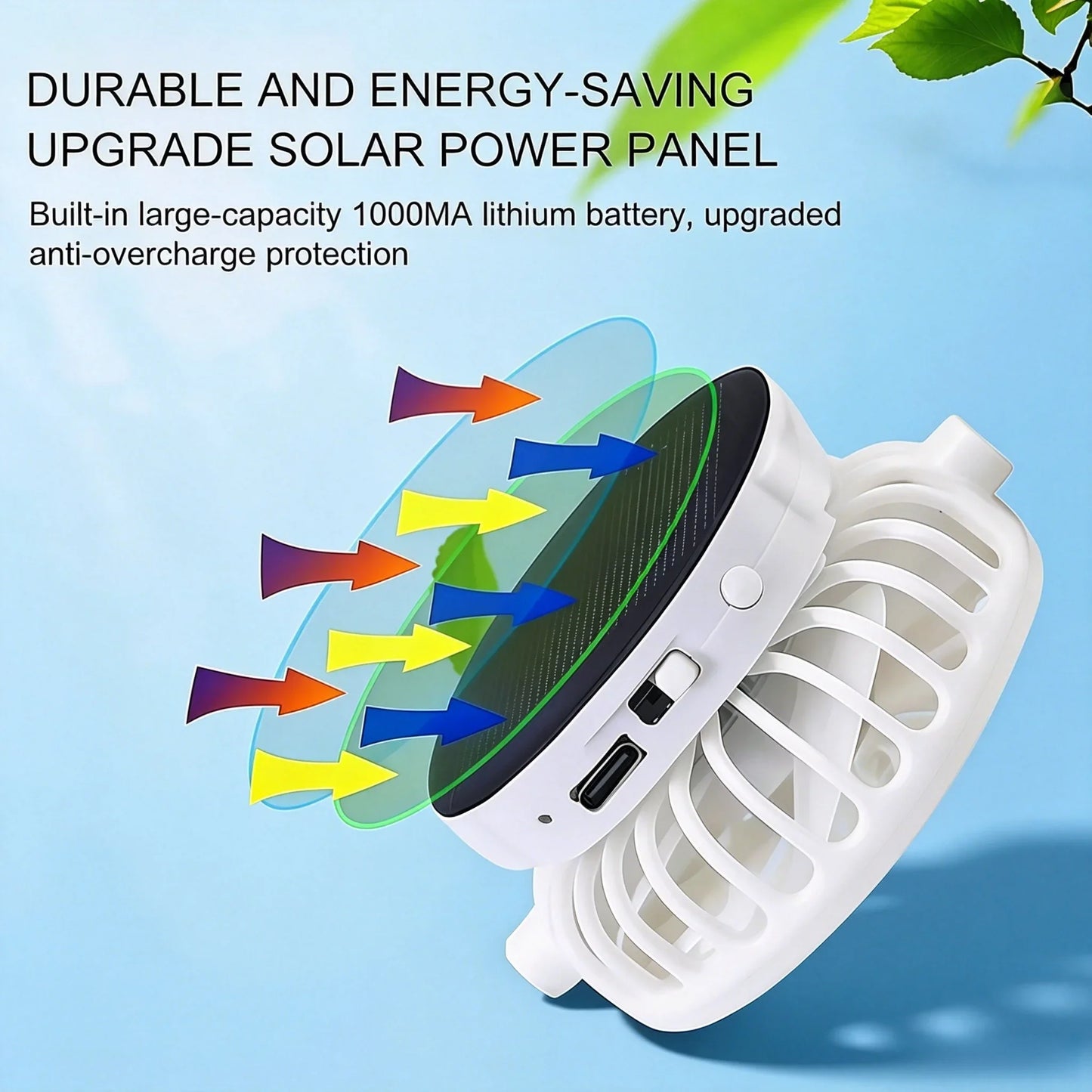 Solar Powered Fan Hat Cooling Baseball Hat Fishing Camping Beach Hats with Solar Fans Summer USB Charging Sun Hats for Men Women