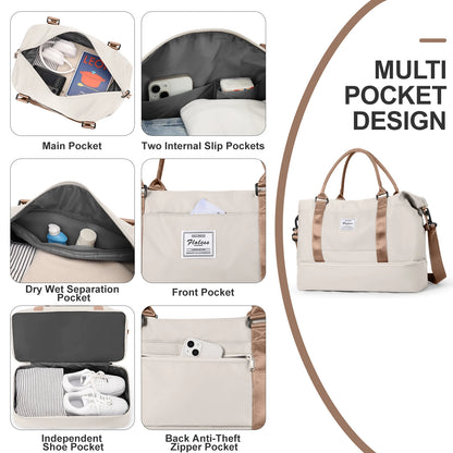 Sports Bag, Hand Luggage Travel Bag Weekender Backpack, Hospital Clinical Birth Bag For Women, Carry on Luggage,Travel Bag Large