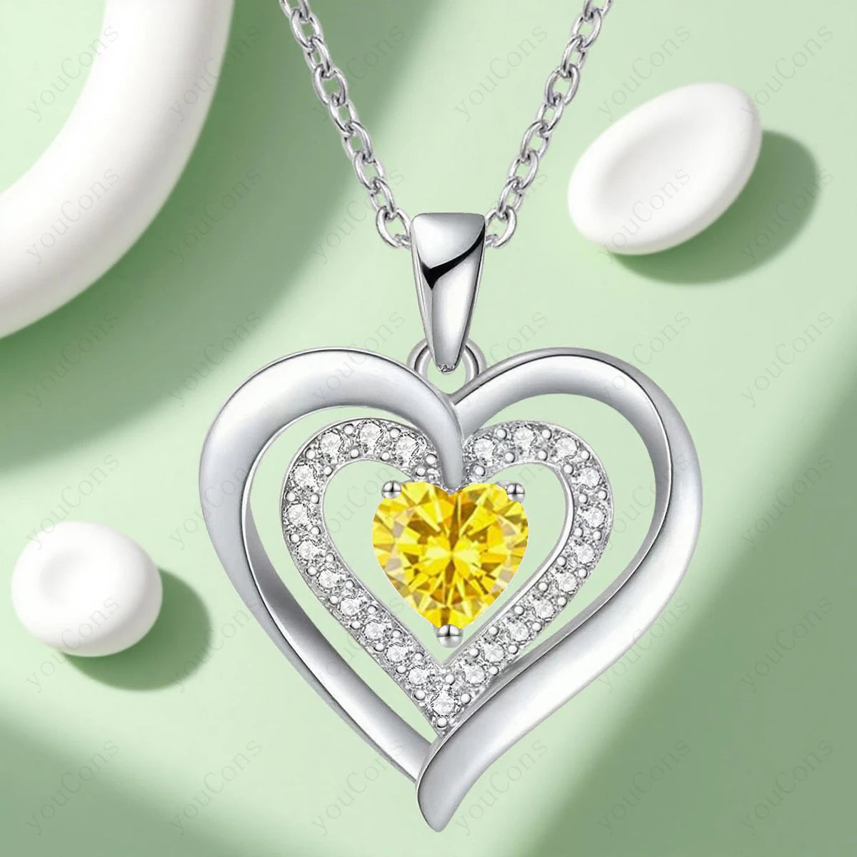 Zircon Heart Pendant Necklace With Rose Bow Box 2025 New Jewelry Set For Girlfriend Mother Christmas Anniversary Valentine Gift