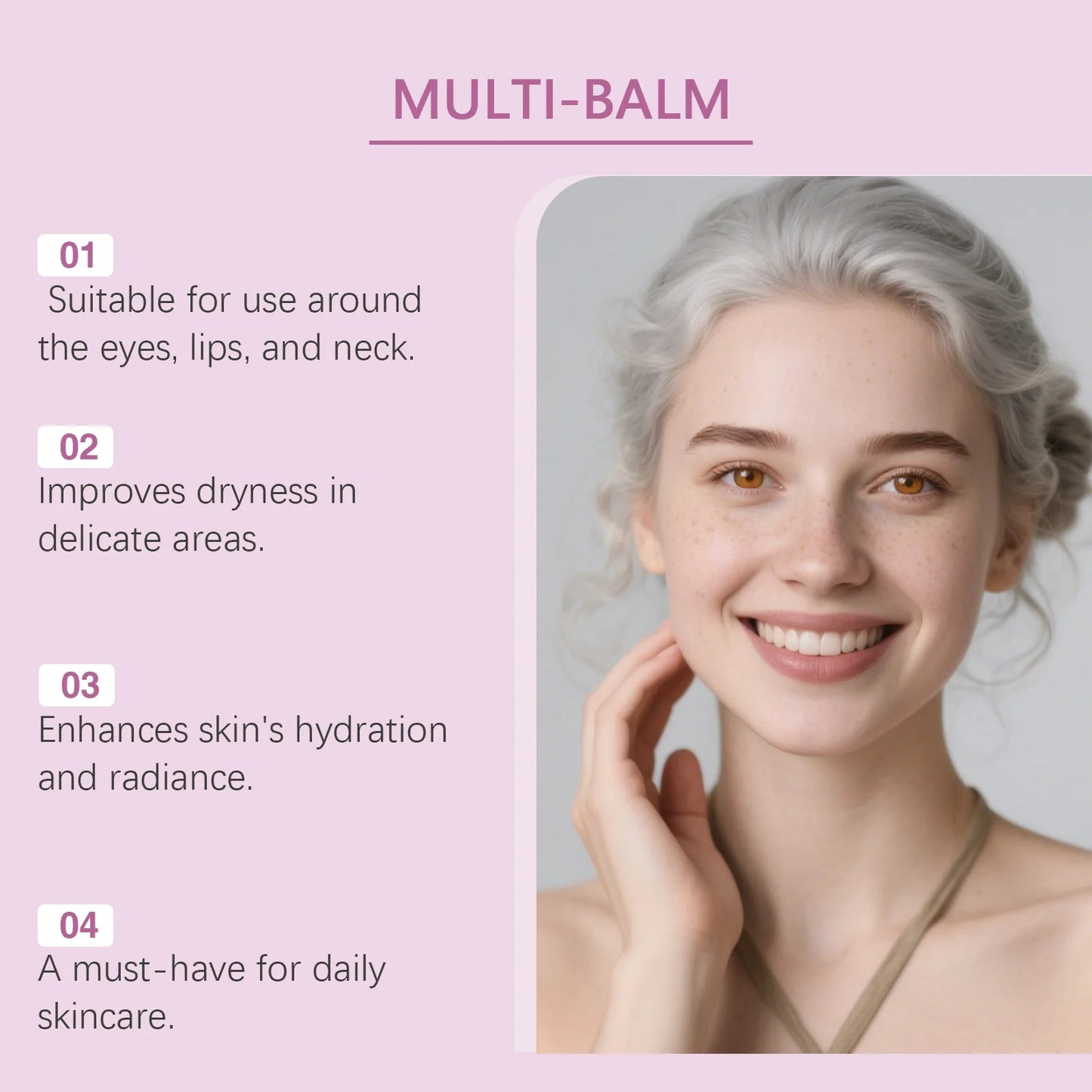 Calcium Volume Multi Balm Korean Skincare Stick Face & Eye Cream Collagen Deep Moisturizing Anti-Wrinkle Suitable for Pre Makeup