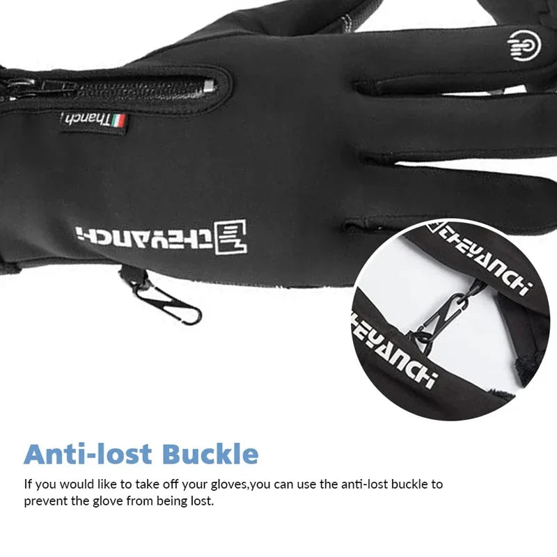 Winter Gloves -40 ℃ Waterproof Thermal Touch Screen Thermal Windproof Warm Gloves Cold Running Riding Sports Hiking Ski Gloves