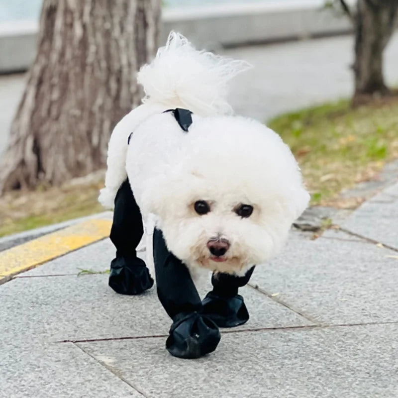 Waterproof Dog Boots Anti-Slip Dog Shoes Pet Paw Protector Dog Rain Booties Dog Outdoor Sock Shoes for Walking Running Hiking