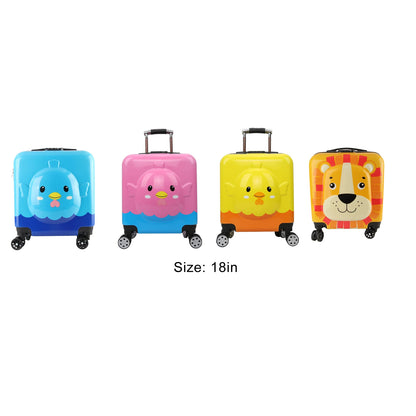 Kids Spinner Luggage 360 Degree Rotation Unisex Trolley Case Toddler Suitcase with Compartment Bag for Travel