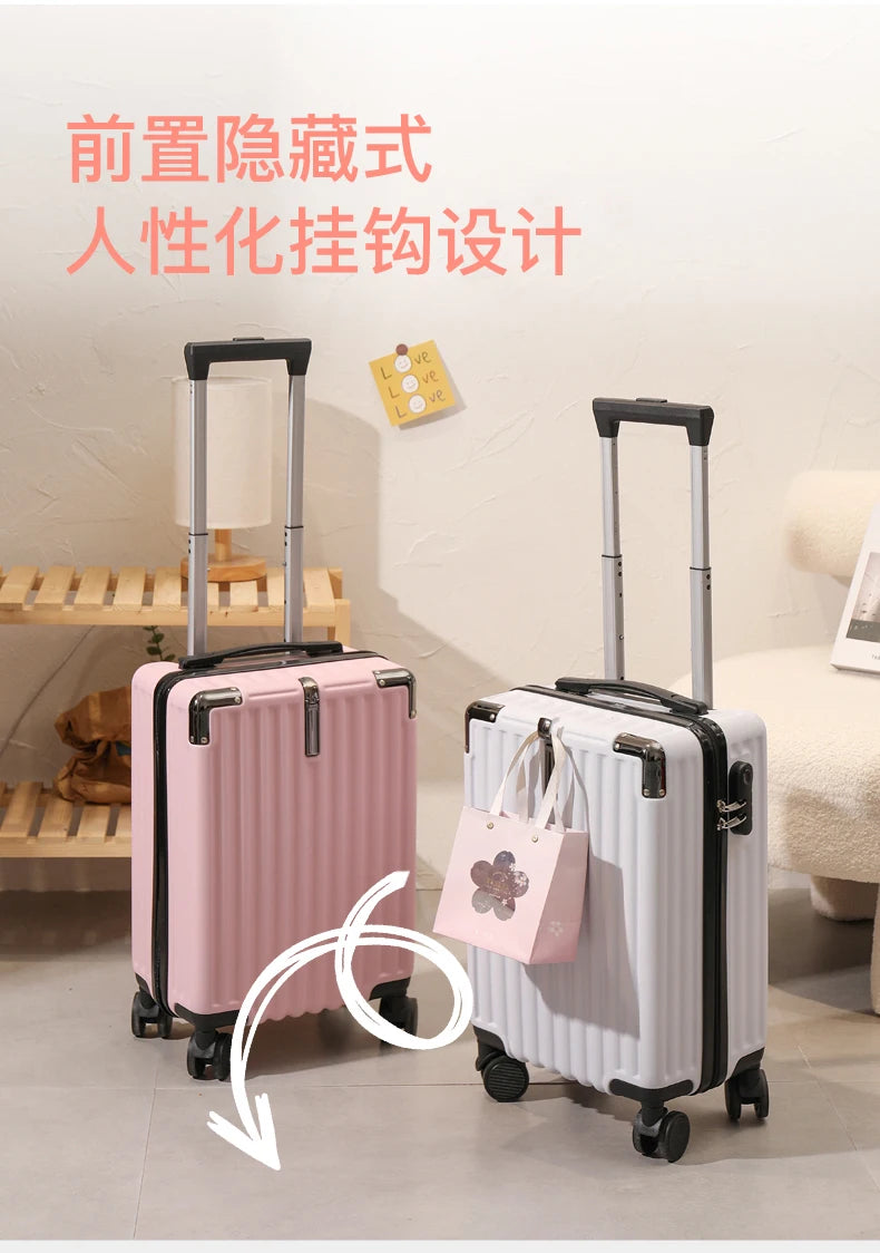 18 inch Student suitcase Travel Bag Women's Bag Back to School Spinner Wheel Suitcase Carry-On Boarding Travel