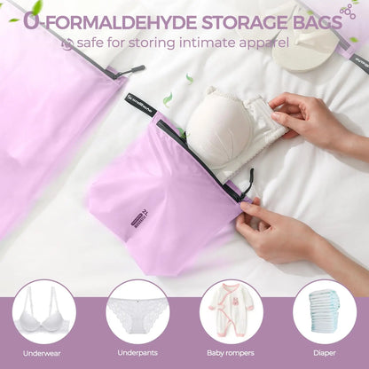 Travel Luggage Organizer Pouch Waterproof Zipper Packing Sacks Translucent Clothes Sorting Bag Suitcase Insert Accessories