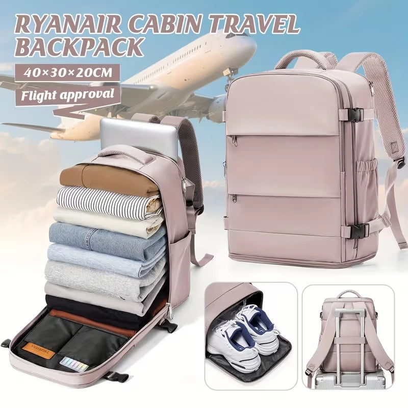 Women & Men Hand Luggage Backpack Business College Laptop Travel Backpack Waterproof Carry on mochila viaje cabina avion 40x20x25