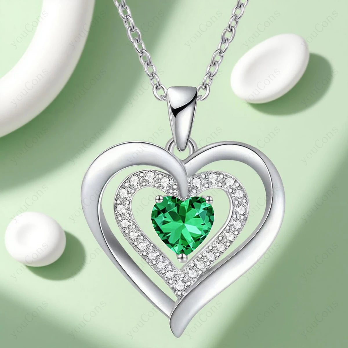 Zircon Heart Pendant Necklace With Rose Bow Box 2025 New Jewelry Set For Girlfriend Mother Christmas Anniversary Valentine Gift