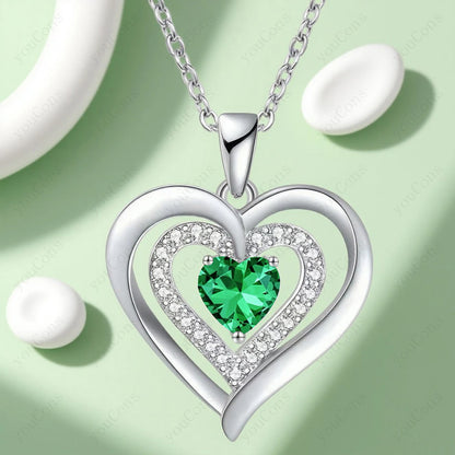 Zircon Heart Pendant Necklace With Rose Bow Box 2025 New Jewelry Set For Girlfriend Mother Christmas Anniversary Valentine Gift
