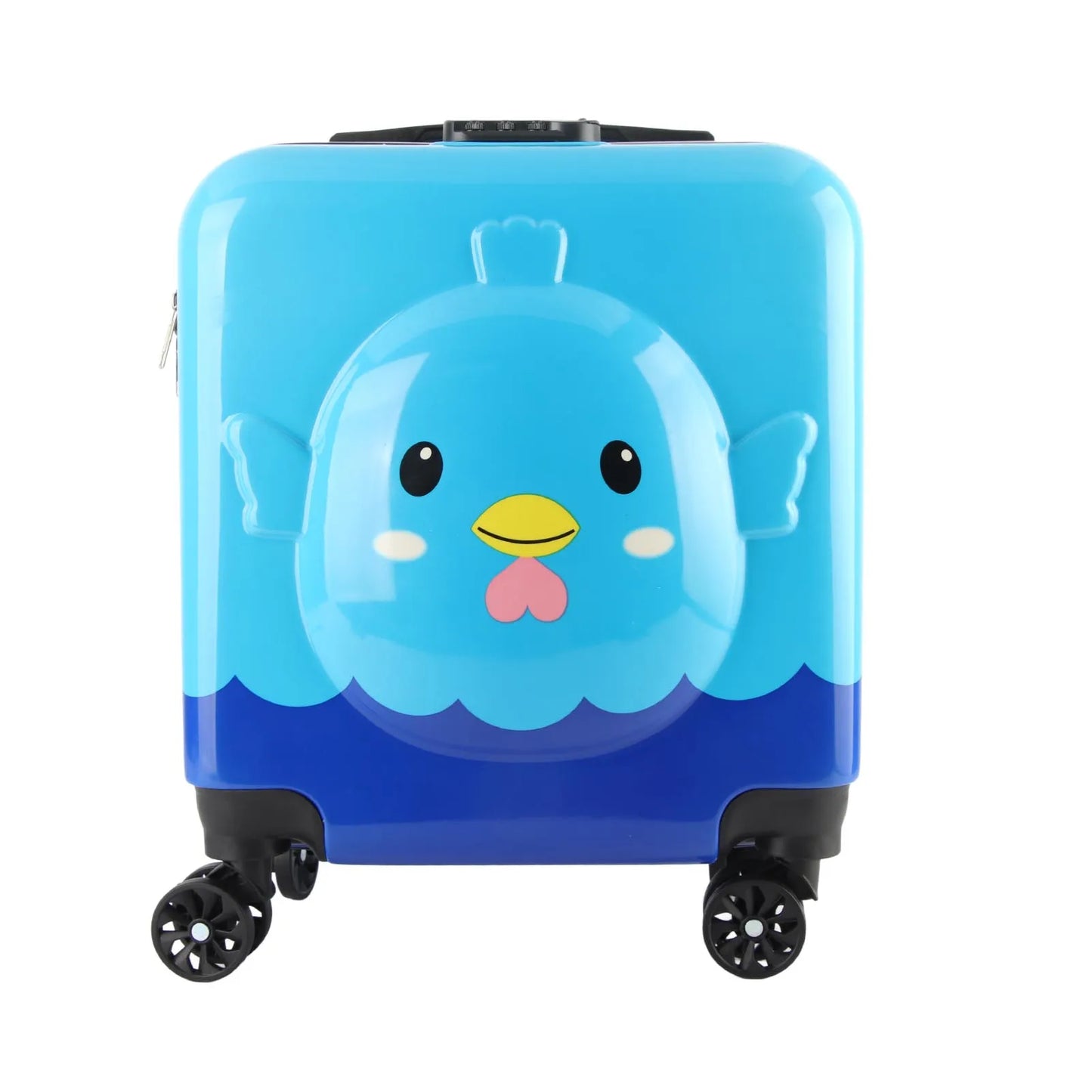 Kids Spinner Luggage 360 Degree Rotation Unisex Trolley Case Toddler Suitcase with Compartment Bag for Travel