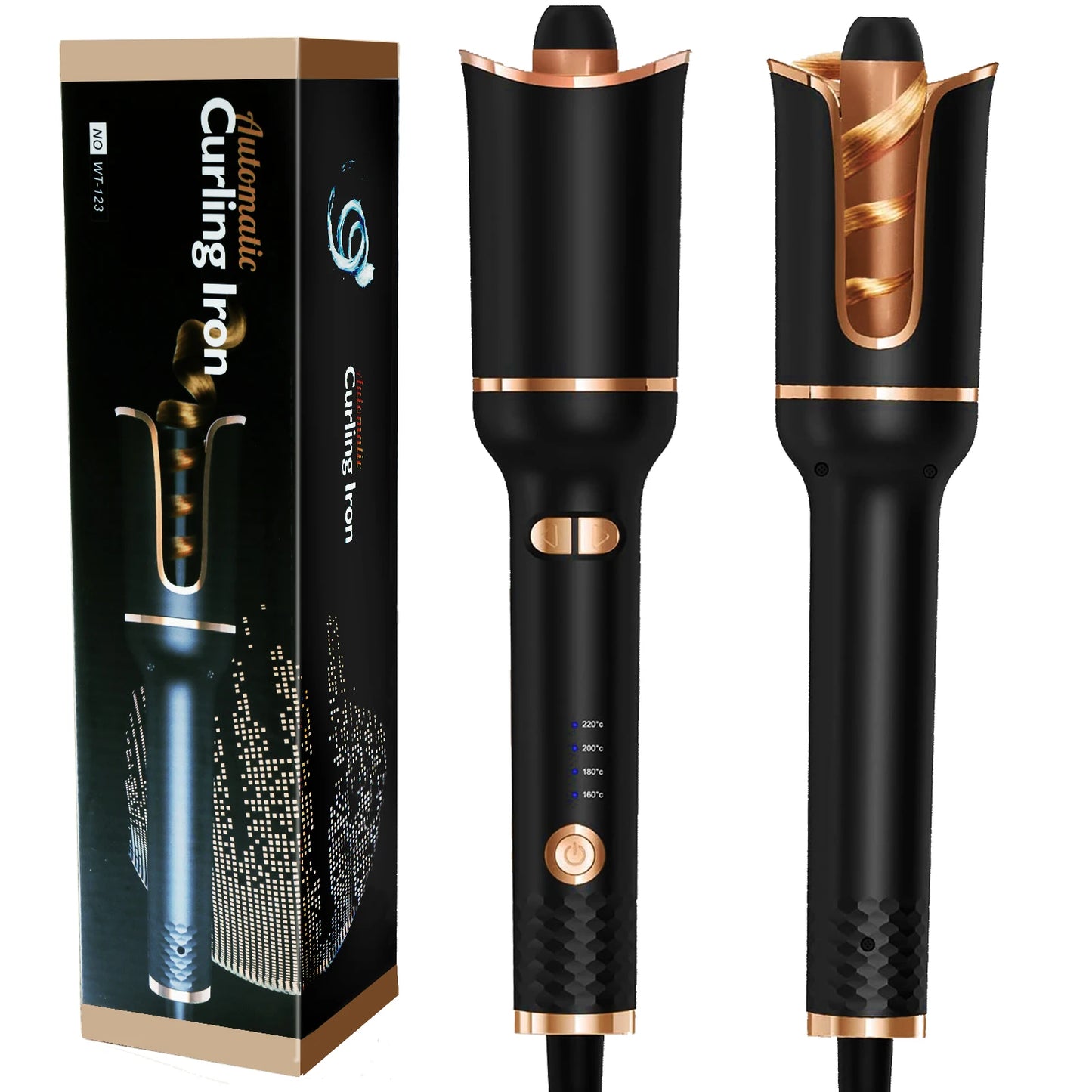 Auto Rotating Hair Curler Air Curler Spin Curl Ceramic Curling Iron Automatic Curling Wand Electric Hair Waver Iron Styler