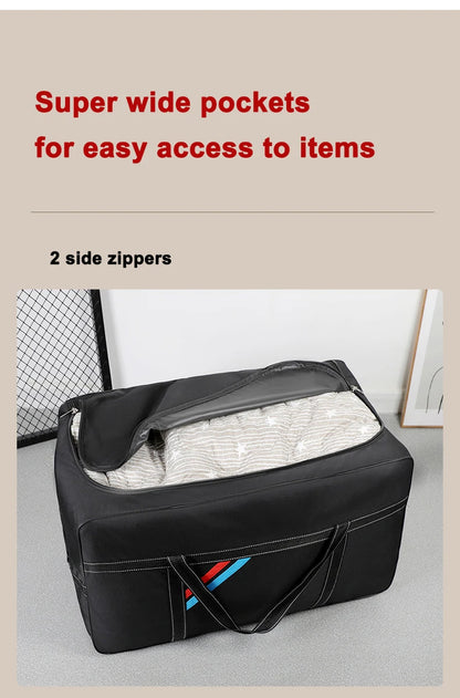 Large Capacity Trolley Bags with Wheels Foldable Luggage Wheeled Bag Travel Suitcase Waterproof Handbag Weekend Rolling Luggage