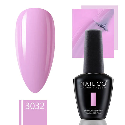 NAILCO 15ml Gel Nail Polish Nude Pink Gellak Color Series Gel Lacquer Set For Nails Glitter UV Nail Art LED Flower Gel Varnishes