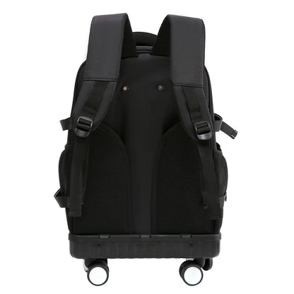 Men Travel Trolley Backpack Rolling Luggage Backpack Trolley Bag with Wheels Business Wheeled Backpack Cabin Carry on Luggage