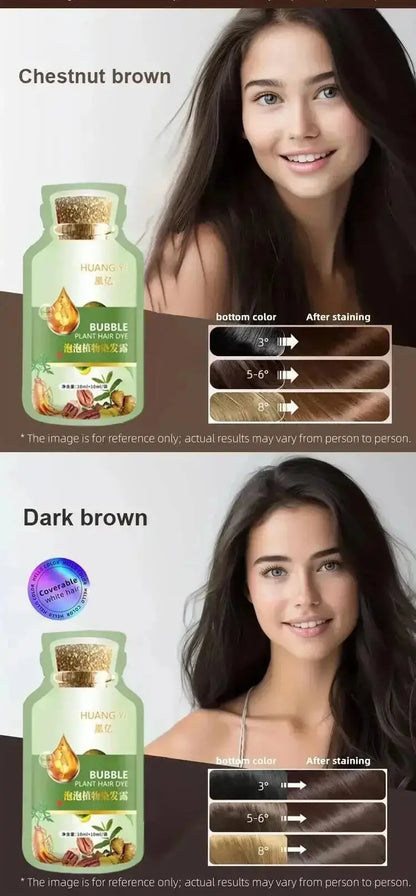 100ml Natural Herbal Hair Dye Shampoo 3 in 1 Change Hair Color Gray Hair to Dark Brown Black Deep Nourishing Fashion Hairs Care