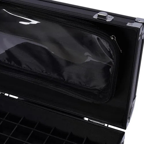 Rolling Makeup Train Case Travel Cosmetic Organizer Box with Dividers Cosmetic Trolley with Lock Cosmetics Storage Organizer