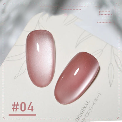 5g/Bottle White Moonlight Nail Cat's Eye Gel Magnetic Satin Gel Polish 9-Colors Soak Off Glitter Phototherapy Manicure Varnish