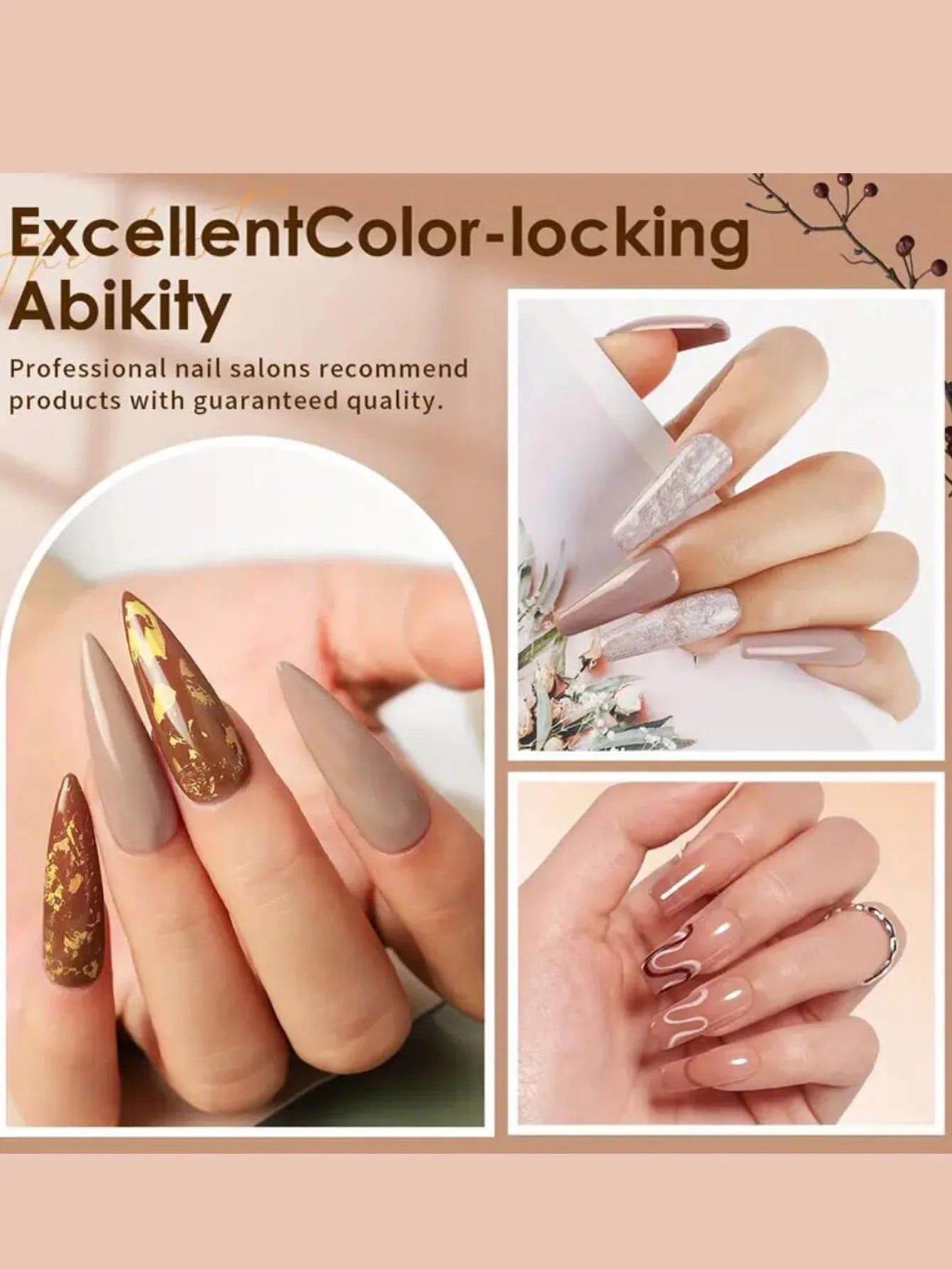 6/12 Colors Nail Acrylic Powder Set Nude/Pink/Brown Nails Crystal Powder for Nail Art Tips Extension 3D Carving Dipping Powder FA