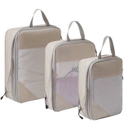  Travel Storage Bag 5-piece Set With Mesh Compression Storage Bag  Luggage Organizer Bag  Space Saving Portable Set
