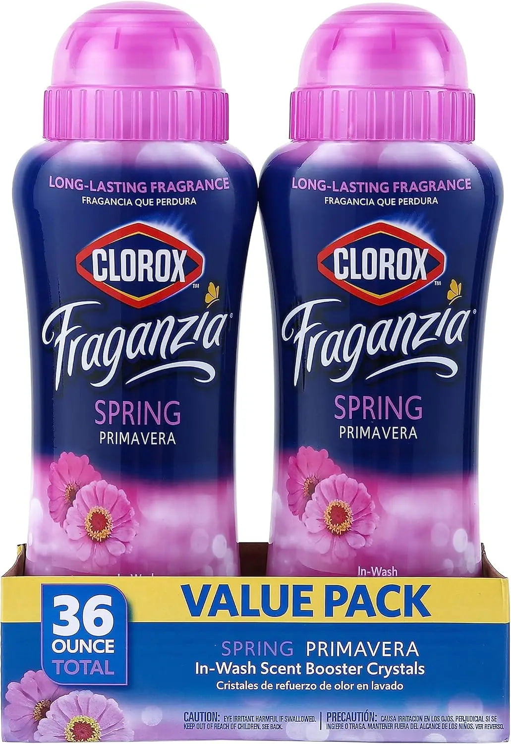 Spring Scent Laundry Scent Booster Crystals - Fresh, Clean Clothes & Linens, 18 Oz 2 Pack