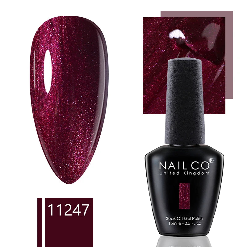 NAILCO 15ml Gel Nail Polish Nude Pink Gellak Color Series Gel Lacquer Set For Nails Glitter UV Nail Art LED Flower Gel Varnishes
