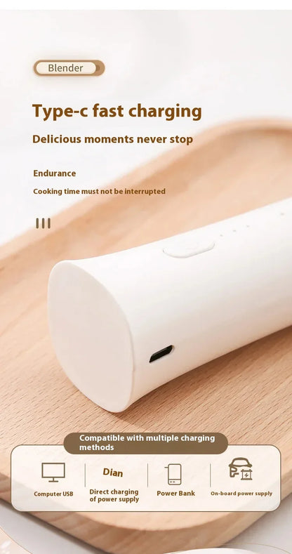 Milk Frother Machine Wireless Electric Mixer, Hands - Free 2 - in - 1 Whisk, 3 - Speed Rechargeable for Baking/Coffee Frothing