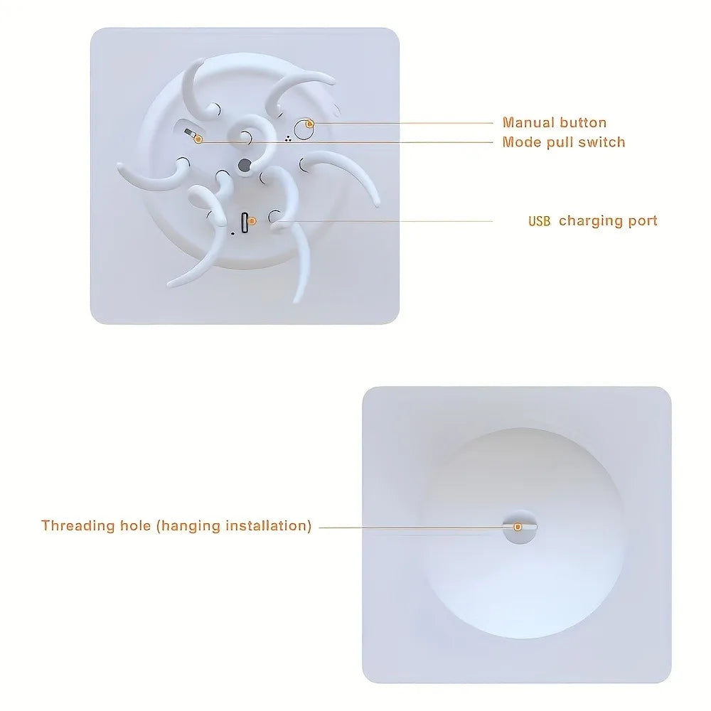 Bionic Jellyfish Night Light, USB Rechargeable with Voice Control,Dancing Tentacles,5 RGB Gradient,Floating Lamp,Bedroom Decor