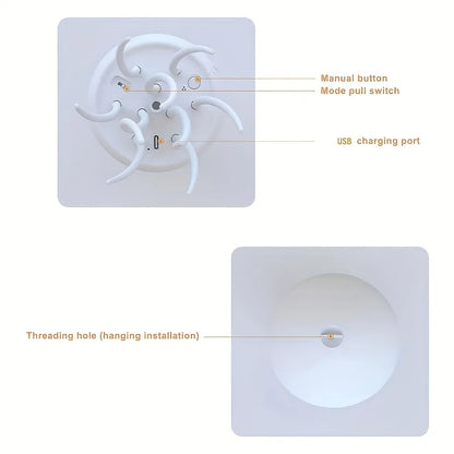 Bionic Jellyfish Night Light, USB Rechargeable with Voice Control,Dancing Tentacles,5 RGB Gradient,Floating Lamp,Bedroom Decor