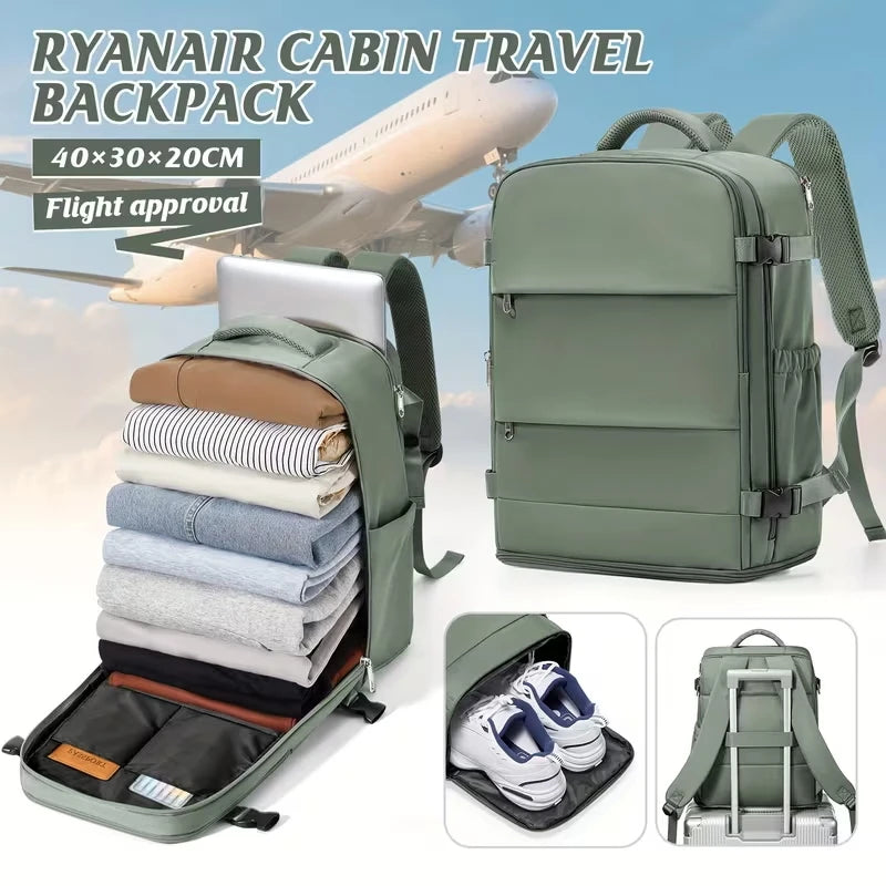 Women & Men Hand Luggage Backpack Business College Laptop Travel Backpack Waterproof Carry on mochila viaje cabina avion 40x20x25