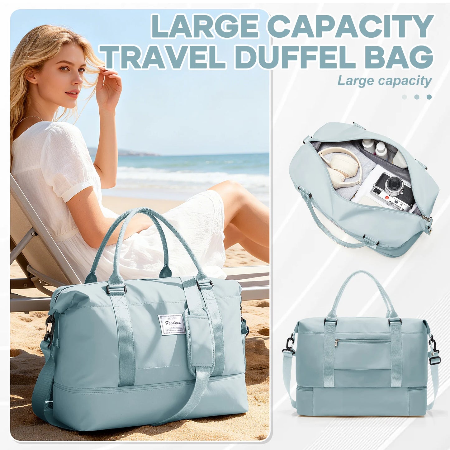 Sports Bag, Hand Luggage Travel Bag Weekender Backpack, Hospital Clinical Birth Bag For Women, Carry on Luggage,Travel Bag Large