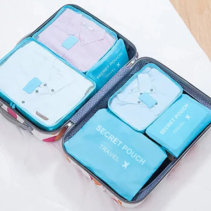 6pcs Travel Luggage Storage Bags, Versatile Lightweight Storage Pouch, Dustproof Duffle Bag