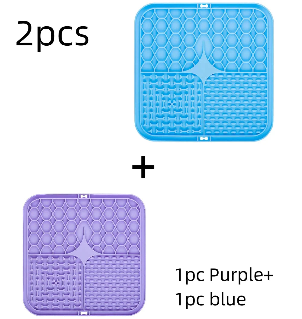 Pet Lick Silicone Mat for Dogs Pet Slow Food Plate Dog Bathing Distraction Silicone Dog Sucker Food Training Dog Feeder Supplies