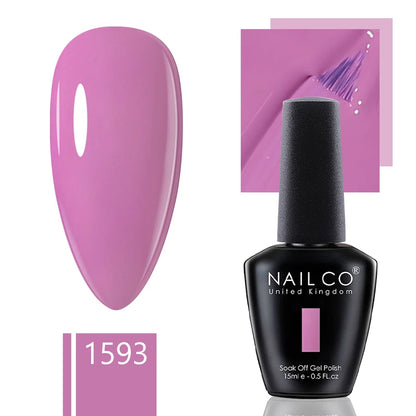 NAILCO 15ml Gel Nail Polish Nude Pink Gellak Color Series Gel Lacquer Set For Nails Glitter UV Nail Art LED Flower Gel Varnishes
