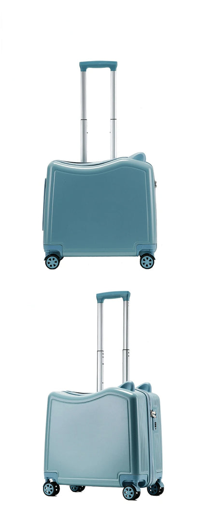 Kids Luggage Lovely Travel Suitcase on Spinner Wheels Sit and Ride Children's Travel Bag Password Carry on Trolley Luggage Bag