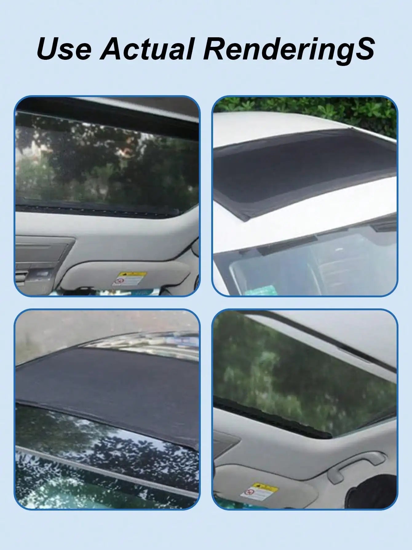 Car Sunroof Mosquito Net Magnetic Sun Shade Mesh UV Heat Protection Breathable Anti-Mosquito Dust Proof for Sedan SUV