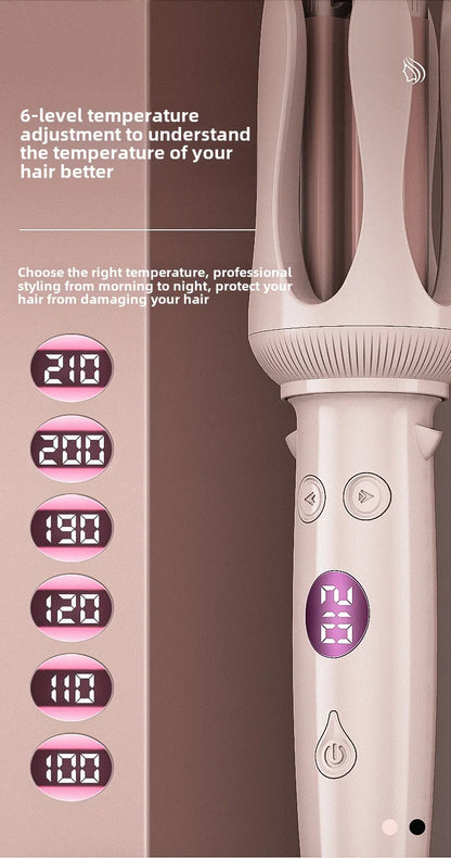 Advanced Hair Curling Iron New Hair Curler with LED Display Anti-Tangle & Auto-Off Protable Curling Wand for Home and Travel Use