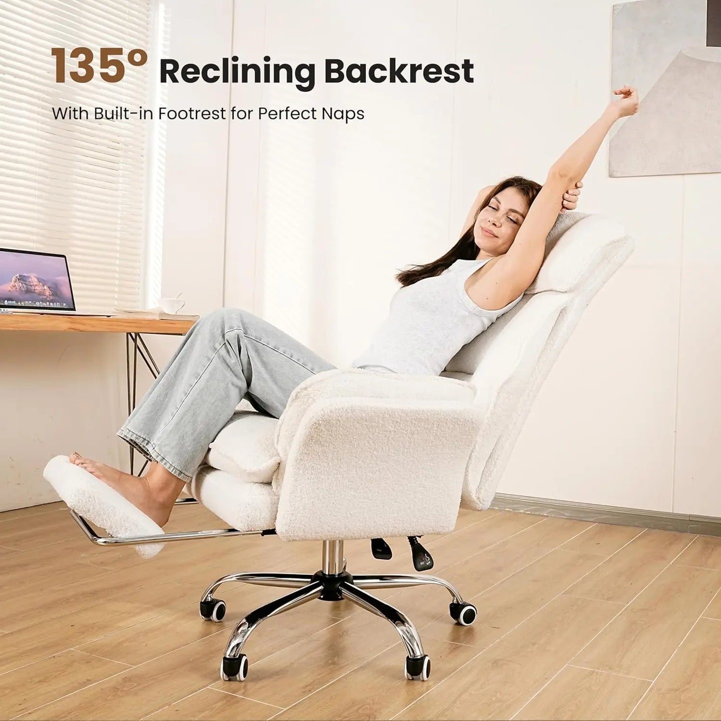 Big and Tall Office Chair, Flip Armrests for Pets & Cross Legged Sitting, Executive Ergonomic Computer Gaming Chair, Customized