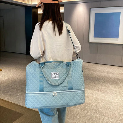 Lightweight Luggage Bag, Large Capacity Travel Duffle Bag Gym Tote Bags, Shoulder Weekender Overnight Bag