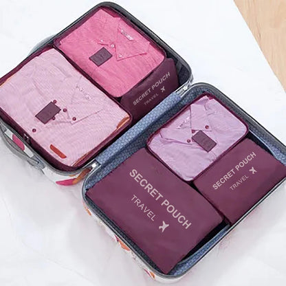 6pcs Travel Luggage Storage Bags, Versatile Lightweight Storage Pouch, Dustproof Duffle Bag