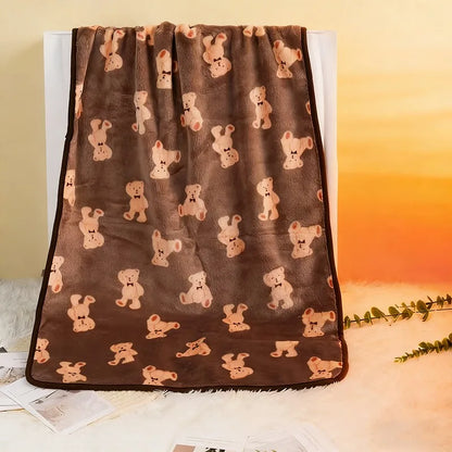 Soft Fluffy High Quality Pet Blanket Flannel Dog Sleep Blanket Paw Print Pattern Hamster Mat Warm Comfortable Cat Dog Blankets