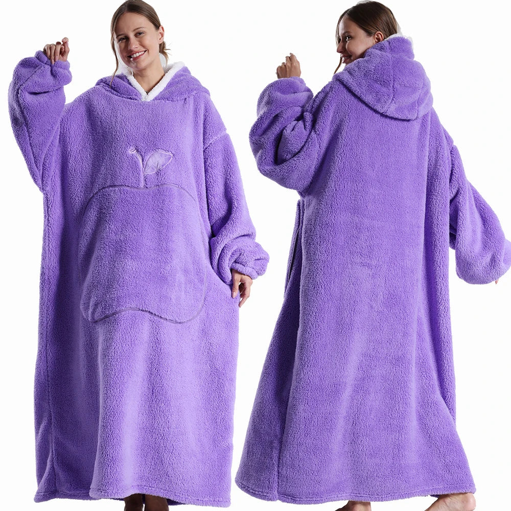 Cozy Wearable Blanket with Sleeves
